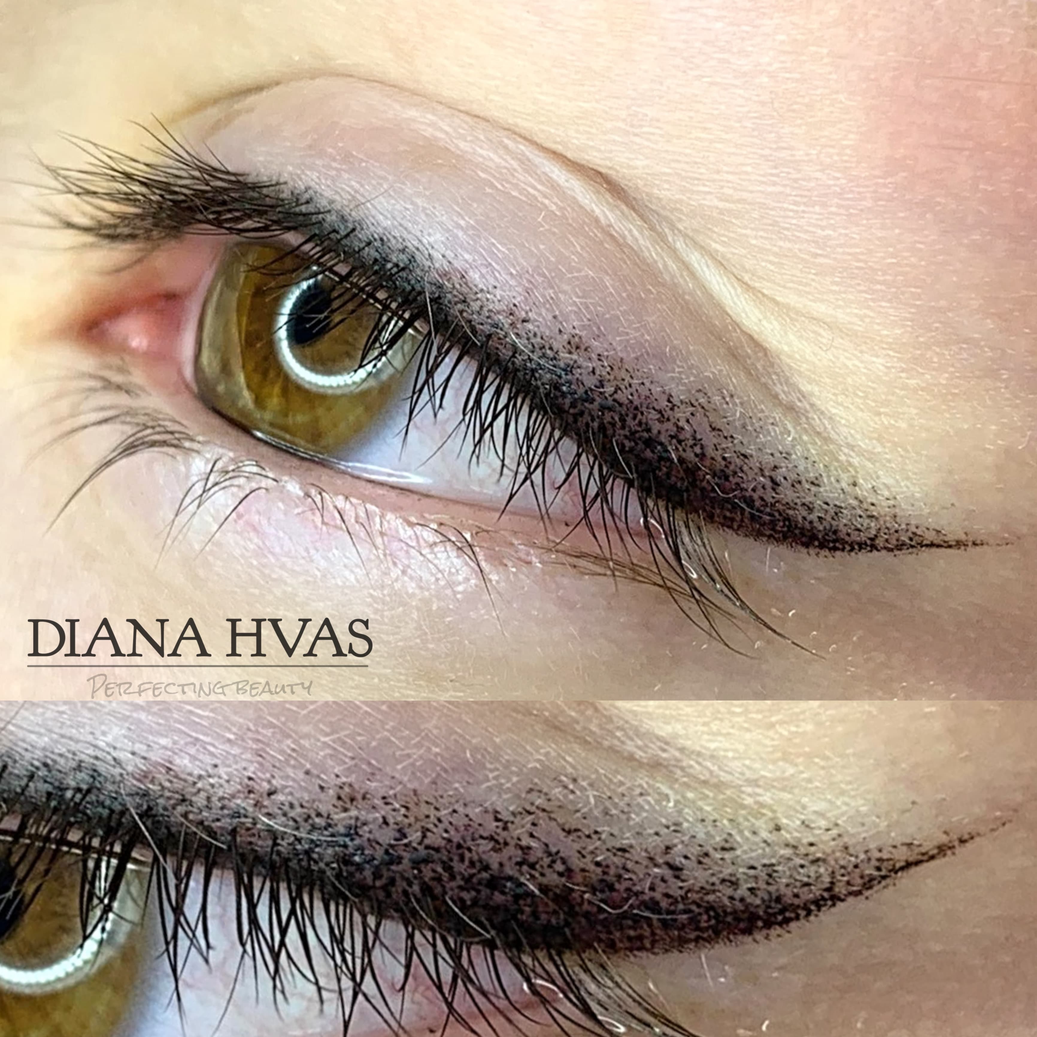 Permanent eyeliner før og efter resultat 7