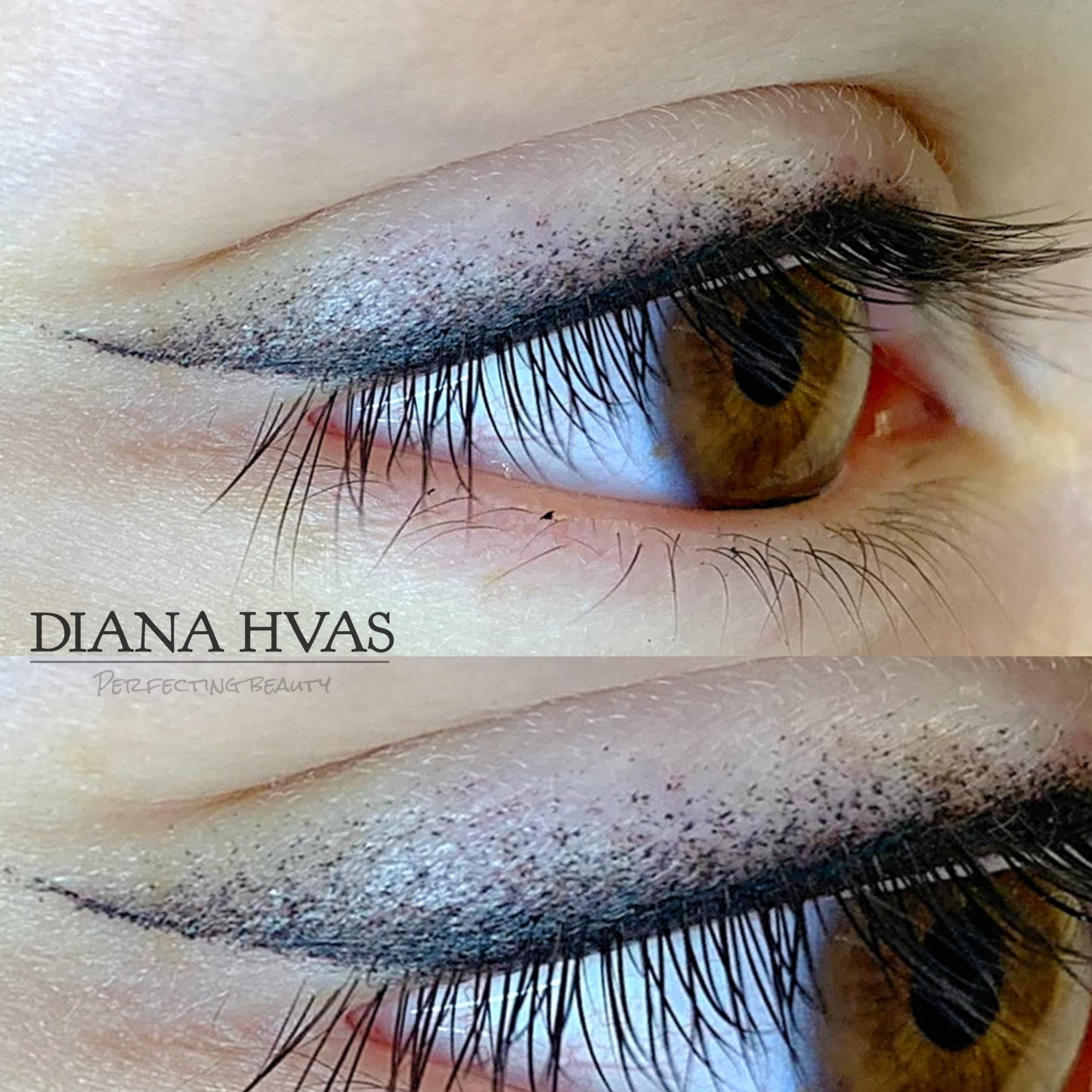 Permanent eyeliner før og efter resultat 9